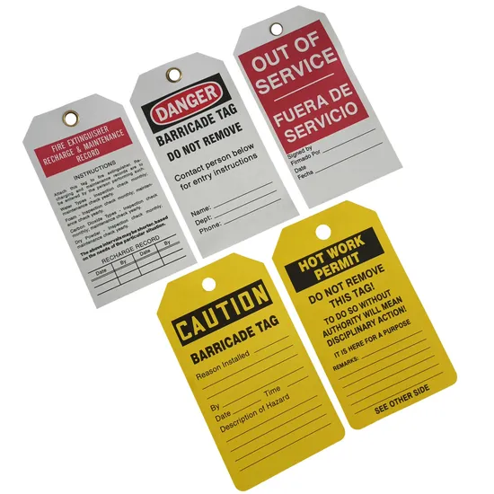 Benutzerdefinierter Druck PVC-Tag Lockout Warnschild Sicherheitsetikett