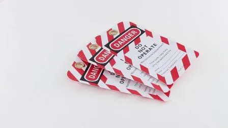 Bozzys PVC-Material Gefahrenetikett 0,4 mm Dicke Benutzerdefiniertes Lockout-Tagout-Inspektionsetikett