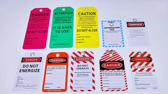 Qvand OEM-Sicherheitsverriegelungsetikett: PVC-Warnschild „Nicht bedienen“