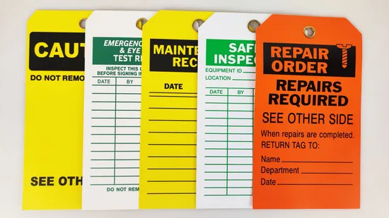 PVC-Hängeetikett, Sicherheitsschild, Sperretikett